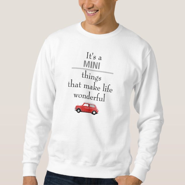 Sweatshirt Mini Cooper Rot Mini things (Framsida)