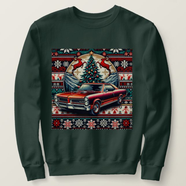 sweatshirt noël christmas pontiac GTO 1966 (Design framsida)