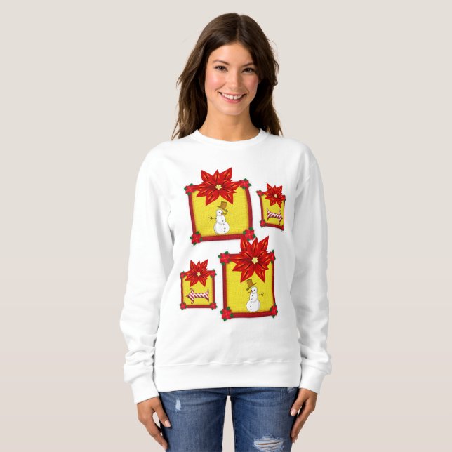 Sweatshirt Poinsettia T Shirt (Hel framsida)
