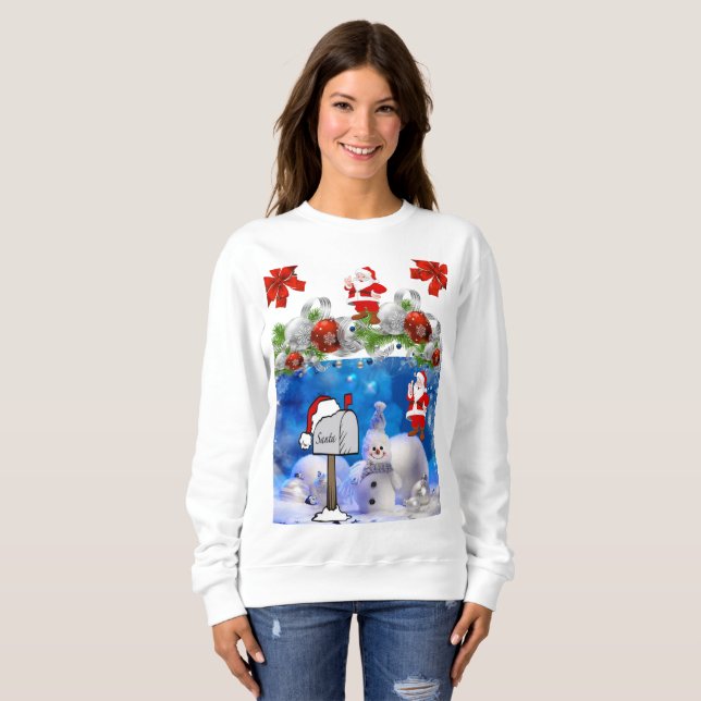 Sweatshirt Snögubbe T Shirt (Hel framsida)