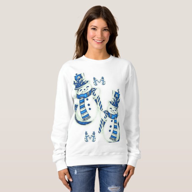 Sweatshirt Snögubbe T Shirt (Hel framsida)