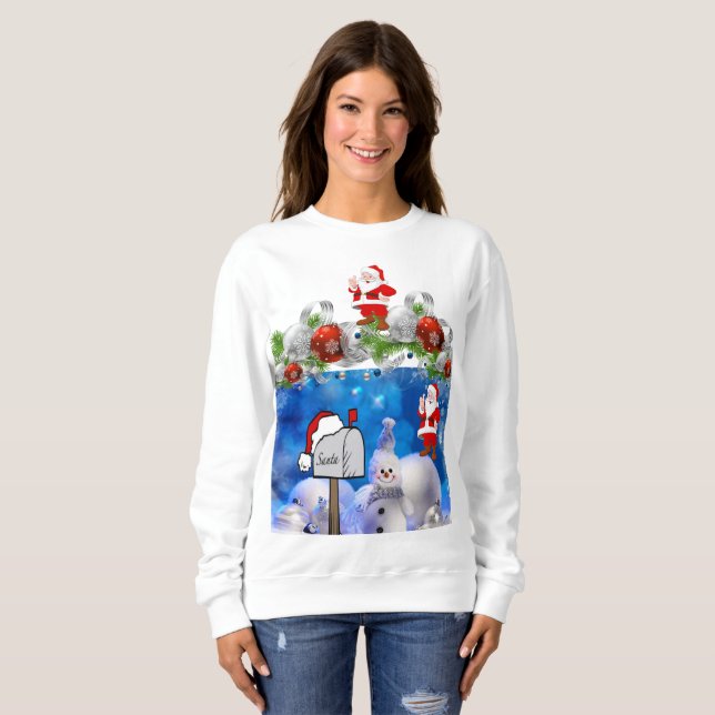 Sweatshirt Snögubbe T Shirt (Hel framsida)