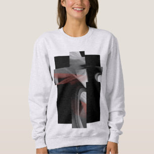 Sweatshirt Trend Abstrakt Black White Powdery T Shirt