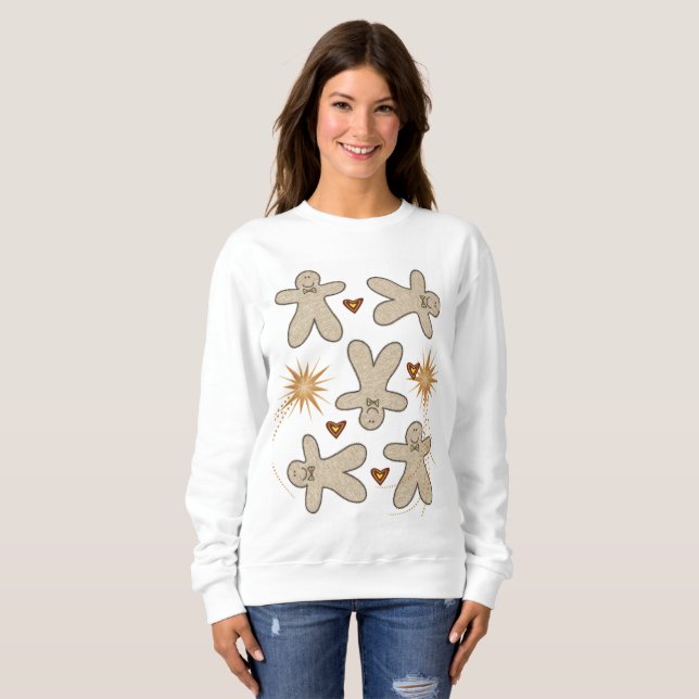 Sweatshirt Vintage Santa's Pepparkaksgubbe T Shirt (Hel framsida)