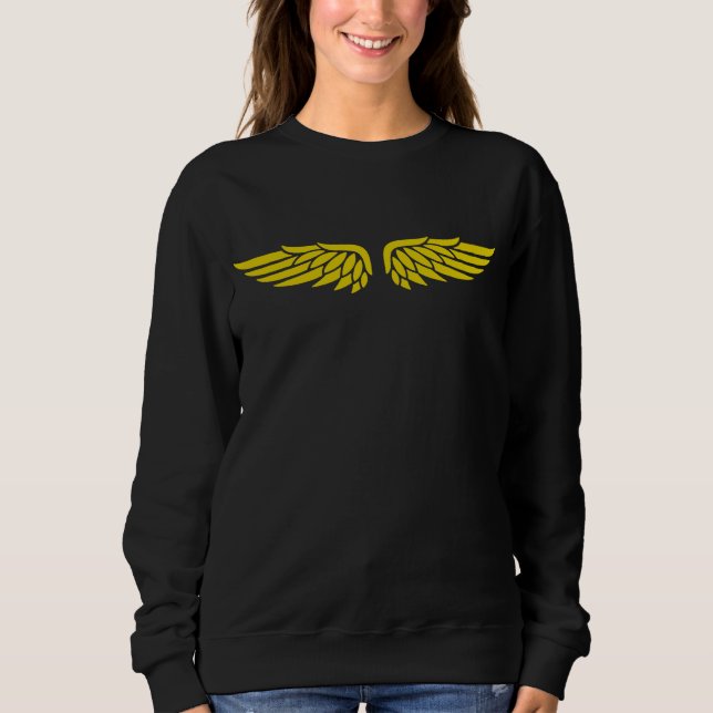 sweatshirt women's designed with an eagle wing t shirt (Framsida)