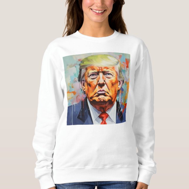 Sweatshirts femme Donald Trump T Shirt (Framsida)
