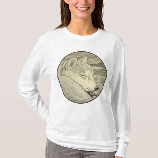 Sweatshirts för hund älskare för Shiba Inu Hoodie T Shirt (Framsida)