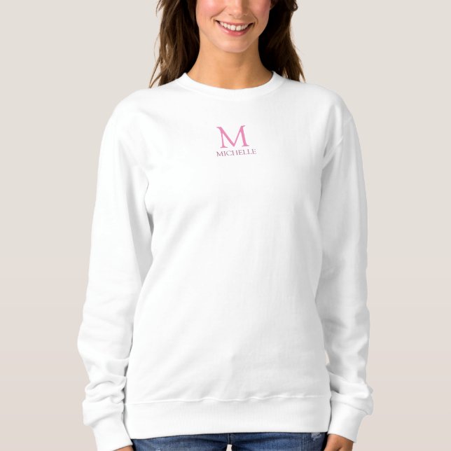 Sweatshirts för monogram- och Namn-kläder T Shirt (Framsida)