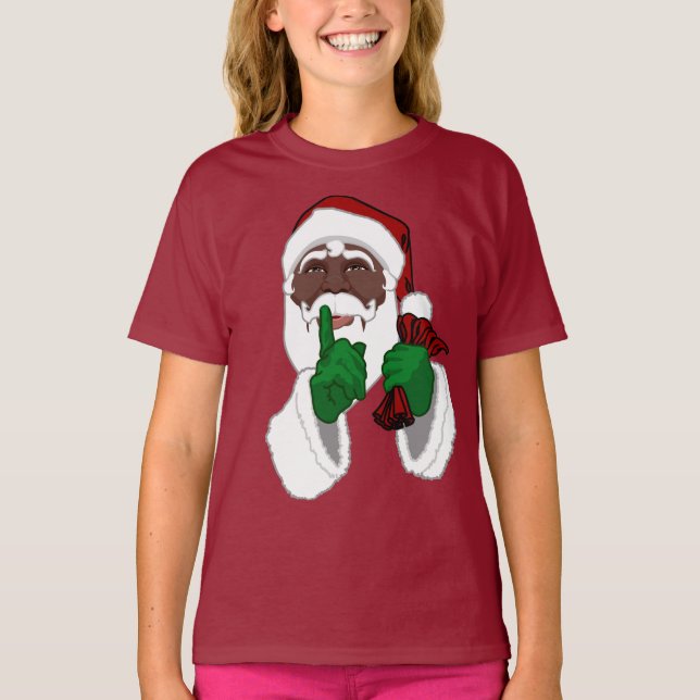 Sweatshirts i Black Santa Shirt Girl T Shirt (Framsida)