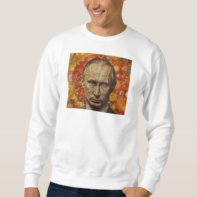 Sweatshirts  Vladimir Poutine art abstrait Lång Ärmad Tröja (Framsida)