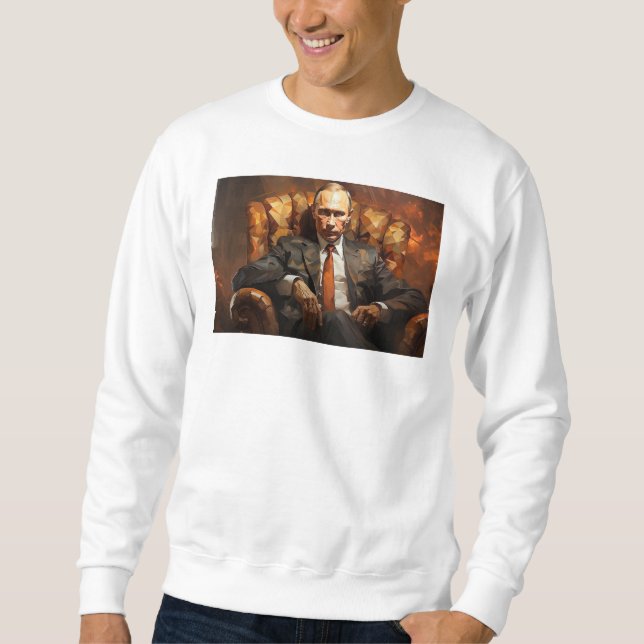 Sweatshirts  Vladimir Poutine art abstrait Lång Ärmad Tröja (Framsida)