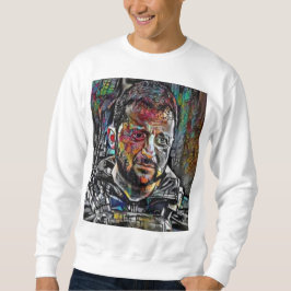 Sweatshirts  Volodymyr Zelensky art abstrait Lång Ärmad Tröja