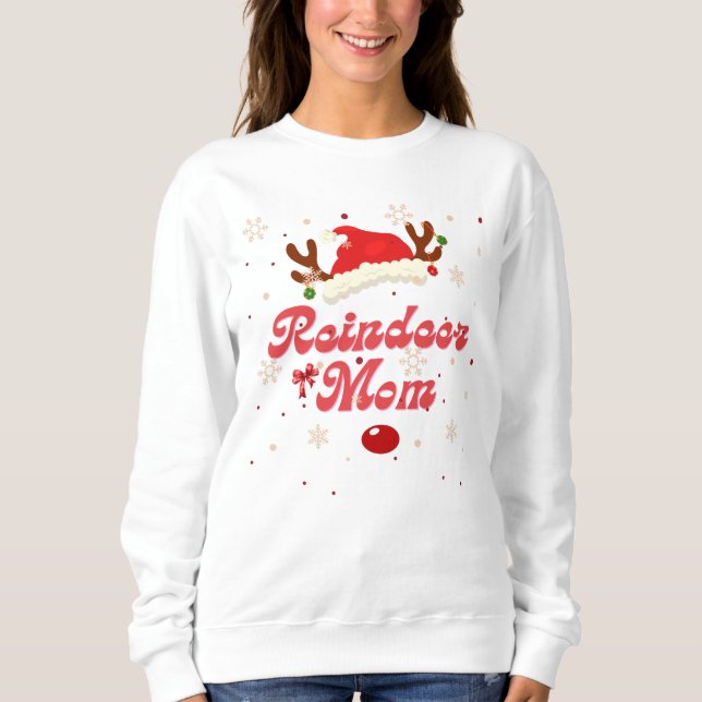 Sweatshirtsen Reindeer Mamma T Shirt (Framsida)