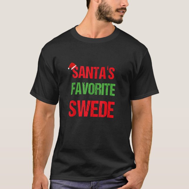 Swede Funny Sverige Pajama jul T Shirt (Framsida)