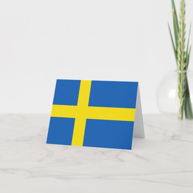 Sweden Flag Notecard Kort (Framsida)