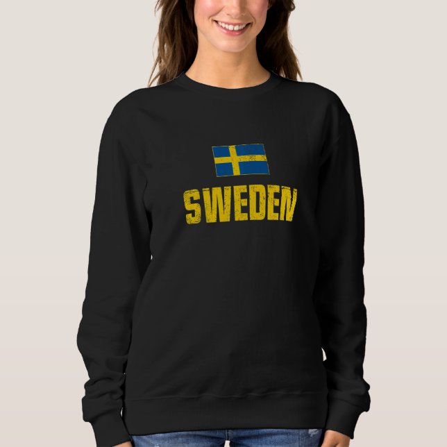 Sweden Flag Swedish Sverige Svenska Stockholm Nors T Shirt (Framsida)