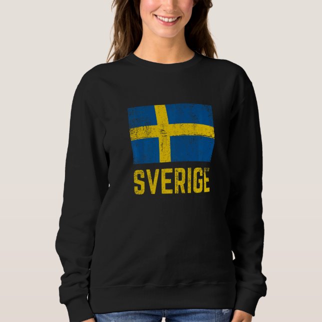 Sweden Flag Swedish Sverige Svenska Stockholm Nors T Shirt (Framsida)