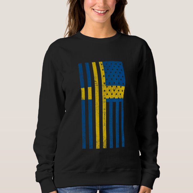 Sweden Flag USA   Swedish Sverige Svenska Stockhol T Shirt (Framsida)