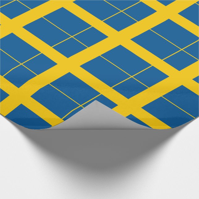 Sweden Flag Wrapping Paper Presentpapper (Hörn)