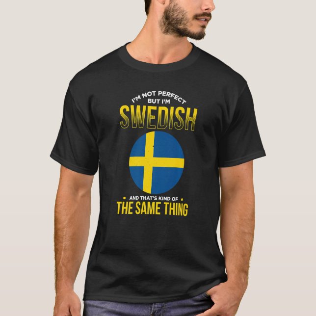 Sweden For Proud Swedes Swedish Flag Sverige Scand T Shirt (Framsida)