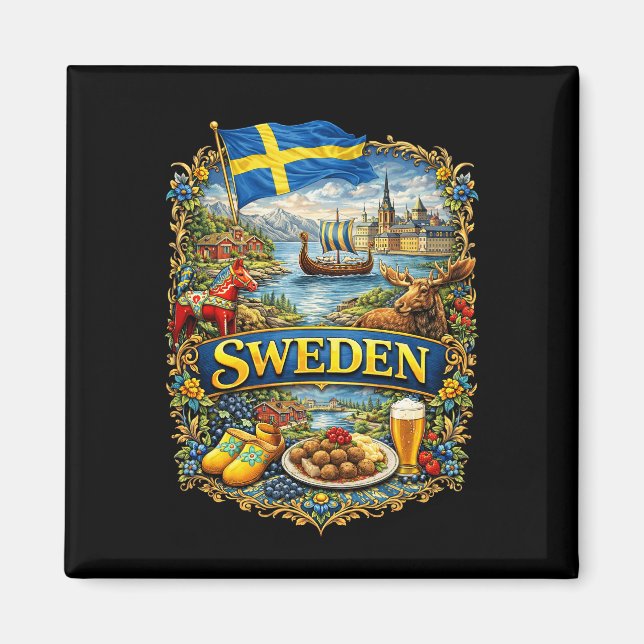 Sweden Magnet (Framsidan)