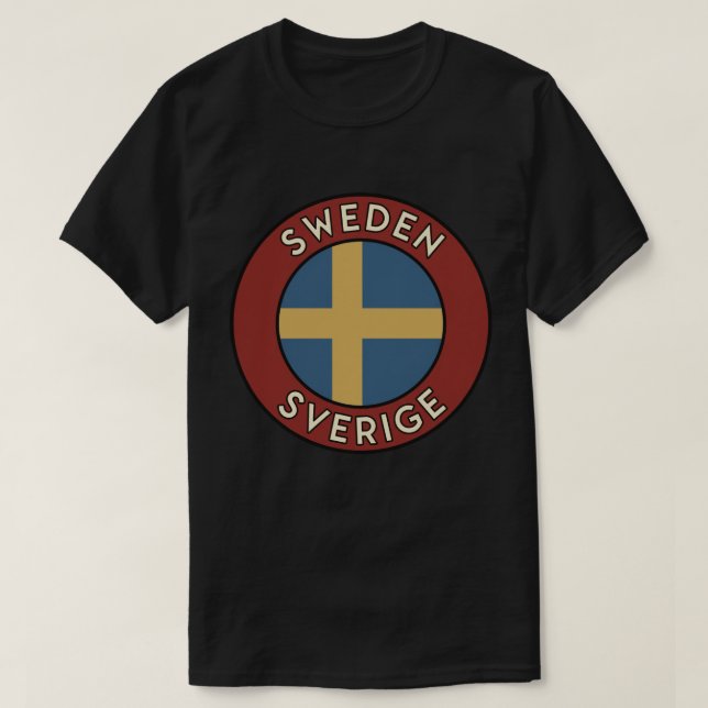 Sweden Sverige T Shirt (Design framsida)