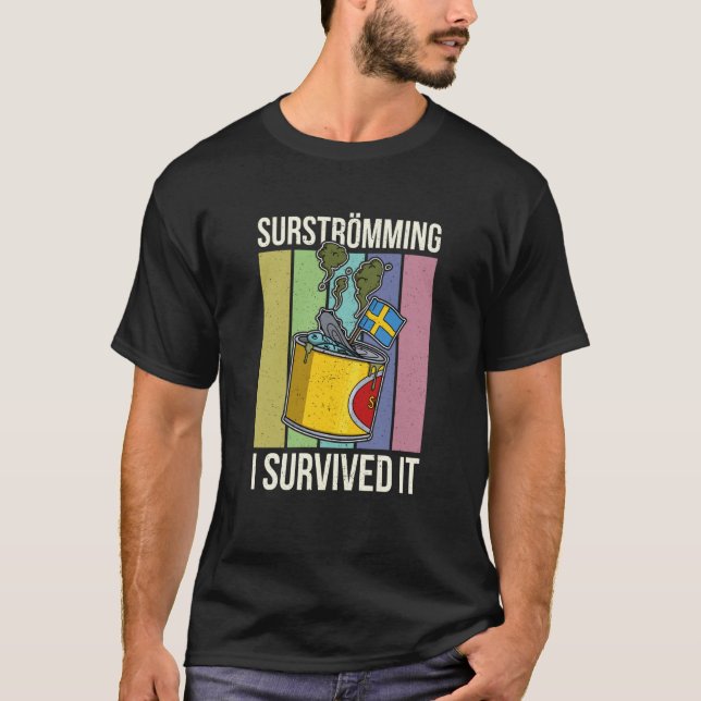 Sweden Swedish fish specialty Surstromming puke fi T Shirt (Framsida)