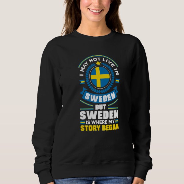 Sweden Swedish Sweden Flag Quote   T Shirt (Framsida)
