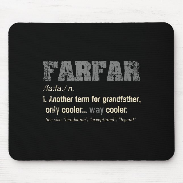 Swedish Farfar Funny Definition Grandpa Gift  Musmatta (Framsidan)