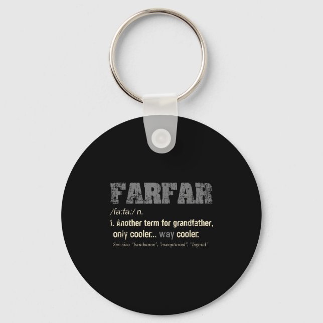 Swedish Farfar Funny Definition Grandpa Gift  Nyckelring (Framsida)