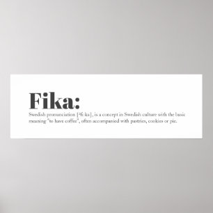 Swedish FIKA definition Poster