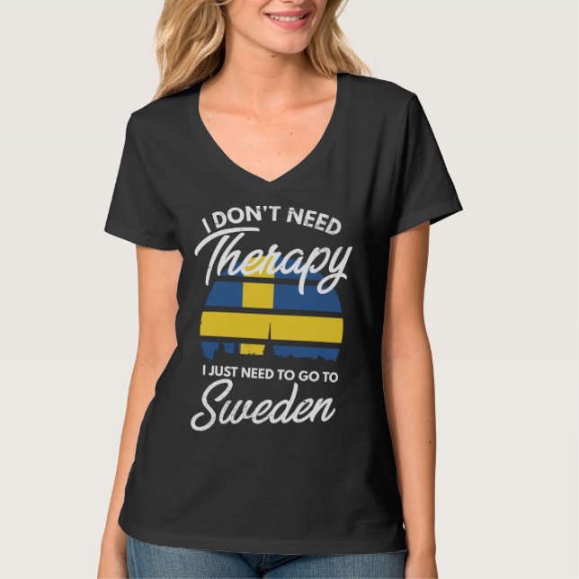 Swedish Flag I Sweden Flag I Vacation  I Sweden T Shirt (Framsida)