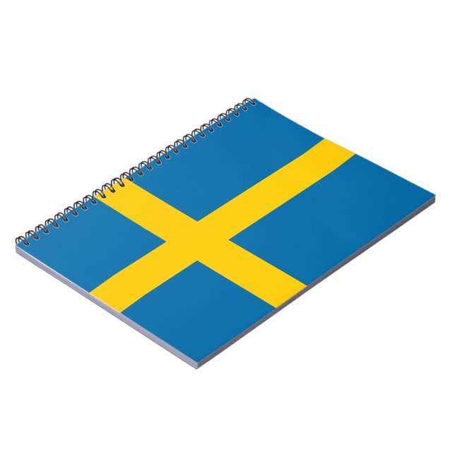 Swedish Flag (Sweden) Notebook Anteckningsbok (Vänstra Sidan)