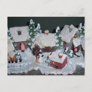 Swedish Holiday Winter Scene Helg Vykort