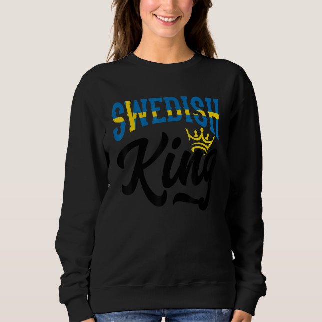 Swedish King Sweden Swedish Sweden Flag T Shirt (Framsida)