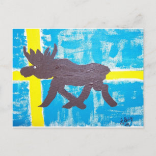 Swedish Moose Vykort