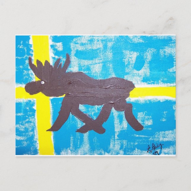 Swedish Moose Vykort (Framsida)