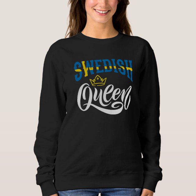 Swedish Queen Sweden Swedish Sweden Flag  1 T Shirt (Framsida)