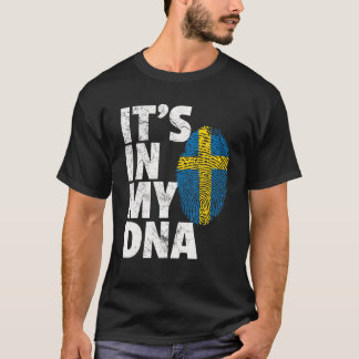 Swedish Sweden Flag IT's IN MY DNA Christmas Gift T Shirt