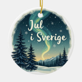 Swedish Winter Magic "Jul i Sverige" Julgransprydnad Keramik