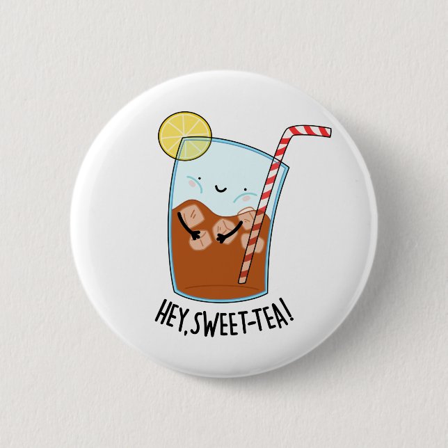 Swee-Tea Funny Sweet Tea Pun Knapp (Framsida)