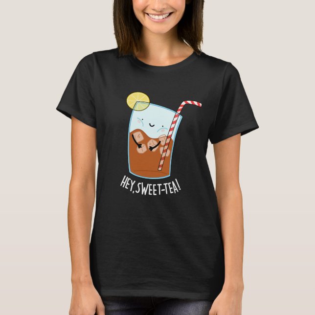 Swee-Tea Funny Sweet Tea Pun Mörk BG T Shirt (Framsida)