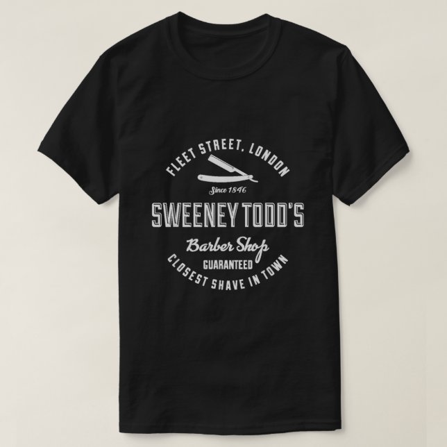 Sweeney Todds Barber Shop T Shirt (Design framsida)