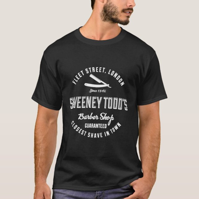 Sweeney Todd's Barber Shop T Shirt (Framsida)