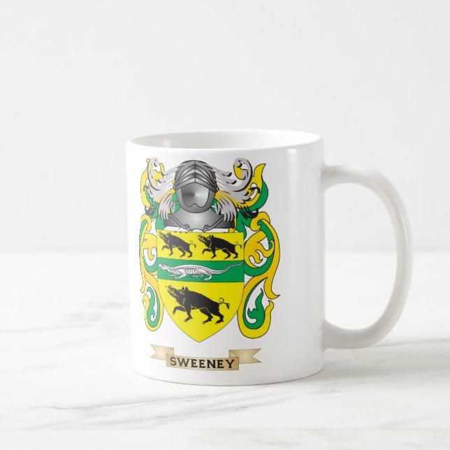 Sweeney vapensköld (familjvapenskölden) kaffemugg (Höger)