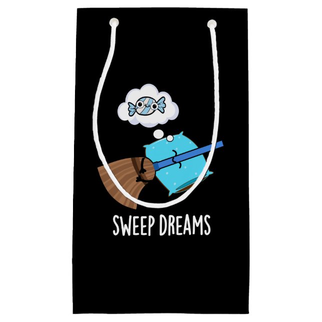 Sweep Dreams Funny Broom Pun Mörk BG (Framsidan)