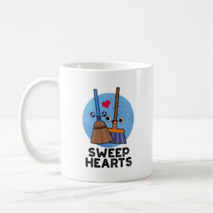 Sweep Hearts Funny Sweet Hearts Broom Pun Kaffemugg