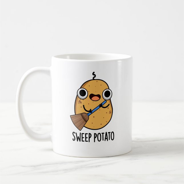 Sweep Potato Funny Sweet Potato Pun Kaffemugg (Vänster)