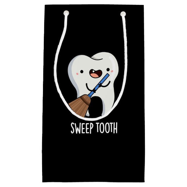 Sweep Tooth Funny Dental Pun Mörk BG (Framsidan)
