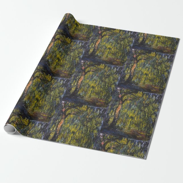 Sweeping Willow by Claude Monet, Classic Artwork Presentpapper (Utrullad)